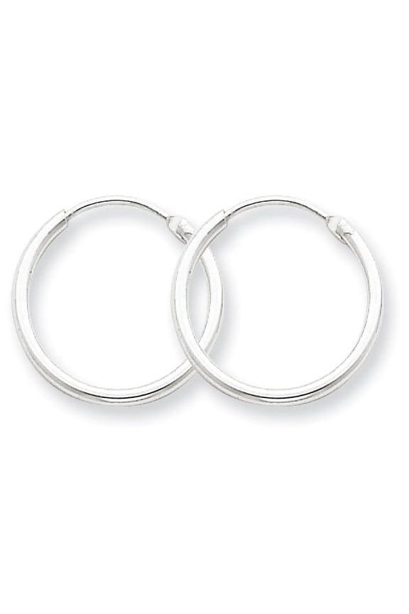 Sterling Silver 1.3mm Hoop Earrings