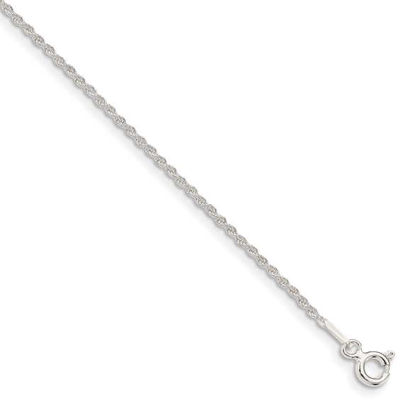Primal Silver Sterling Silver 1.3mm Solid Rope Chain