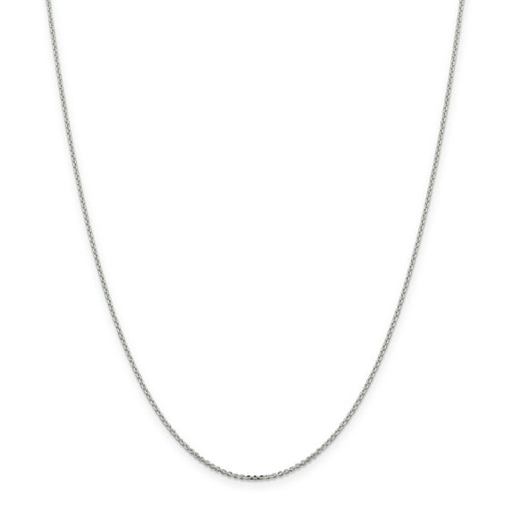 Primal Silver Sterling Silver 1.40mm Diamond-cut Forzantina Cable Chain