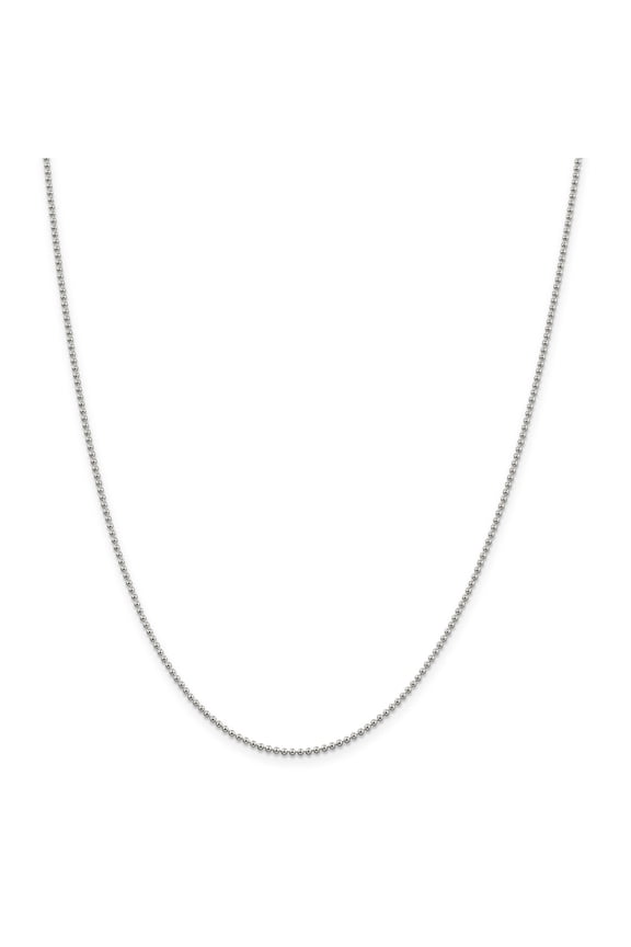 Sterling Silver 1.5mm Beaded Chain