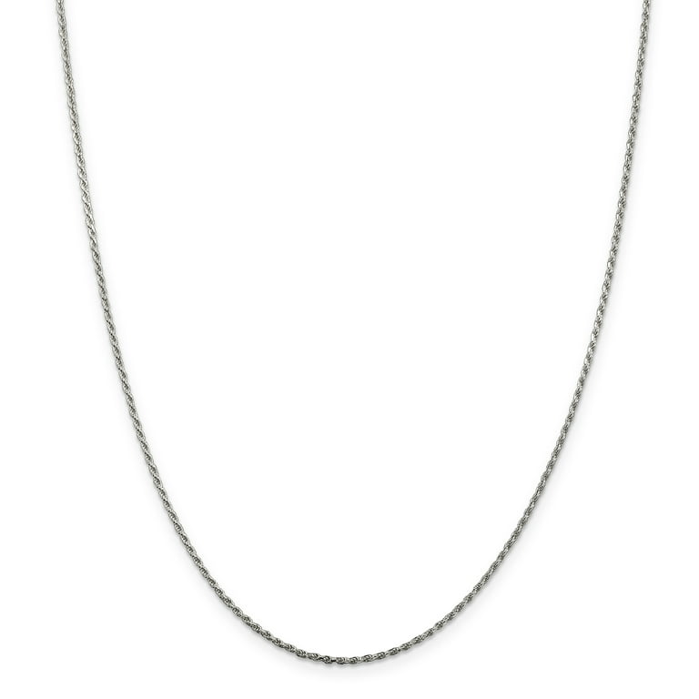 Primal Silver Sterling Silver 1.5mm Diamond-cut Rope Chain 