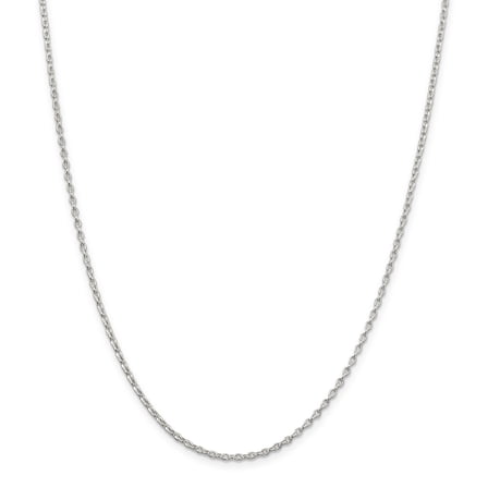 Primal Silver Sterling Silver 1.6mm Oval Fancy Rolo Chain