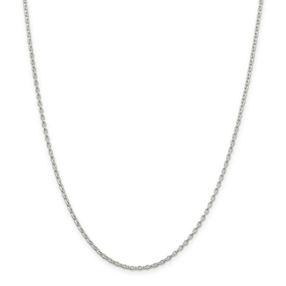Primal Silver Sterling Silver 1.6mm Oval Fancy Rolo Chain