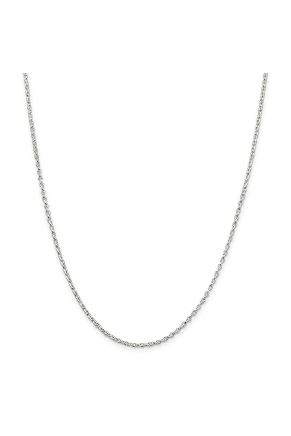 Sterling Silver 1.6mm Oval Fancy Rolo Chain