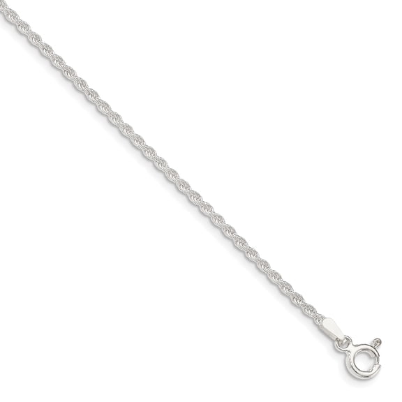 Primal Silver Sterling Silver 1.8mm Solid Rope Chain