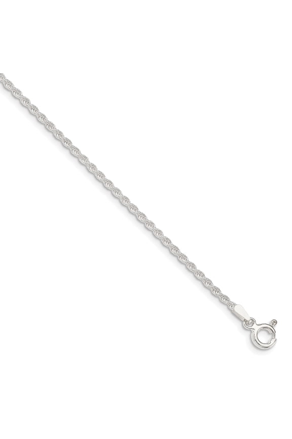 Sterling Silver 1.8mm Solid Rope Chain