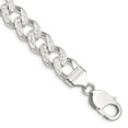 thumbnail image 1 of Primal Silver Sterling Silver 10.5mm Pave Curb Chain Bracelet, 1 of 2