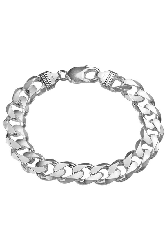 Sterling Silver 11mm Curb Chain Bracelet