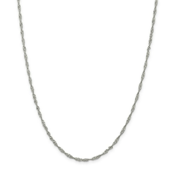 Primal Silver Sterling Silver 2.25mm Singapore Chain