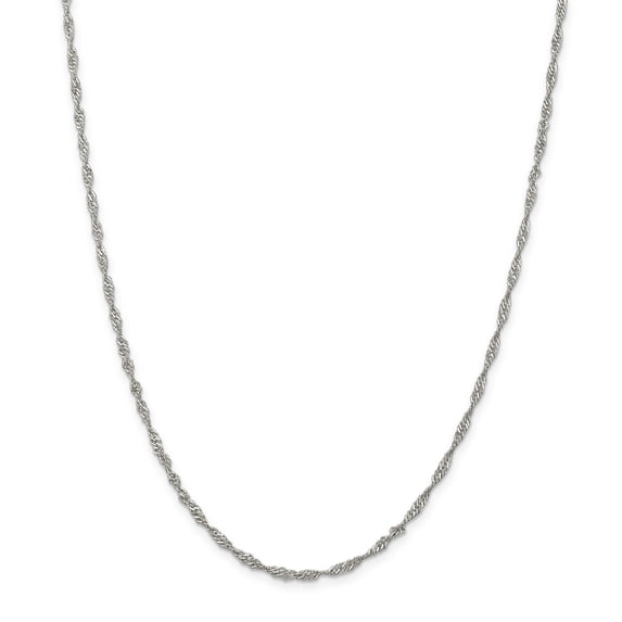 Primal Silver Sterling Silver 2.25mm Singapore Chain