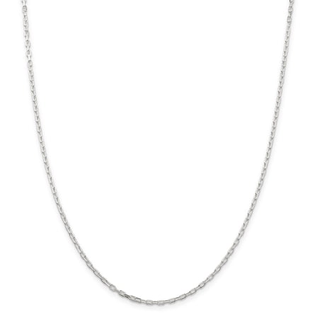 Primal Silver Sterling Silver 2.2mm Fancy Diamond-cut Open Link Cable Chain