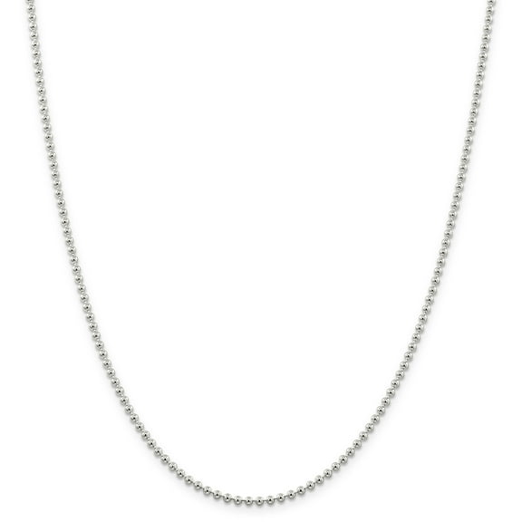 Primal Silver Sterling Silver 2.35mm Beaded Chain