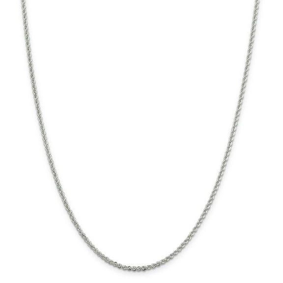 Primal Silver Sterling Silver 2.3mm Solid Rope Chain