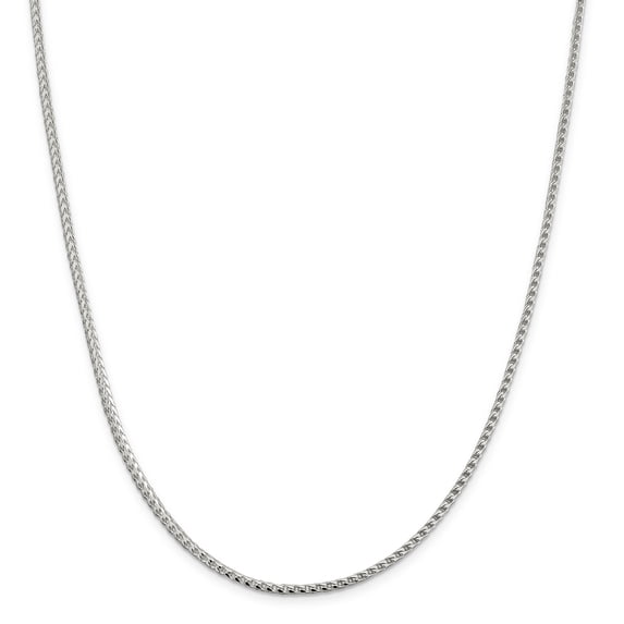 Primal Silver Sterling Silver 2.55mm Diamond-cut Square Franco Chain
