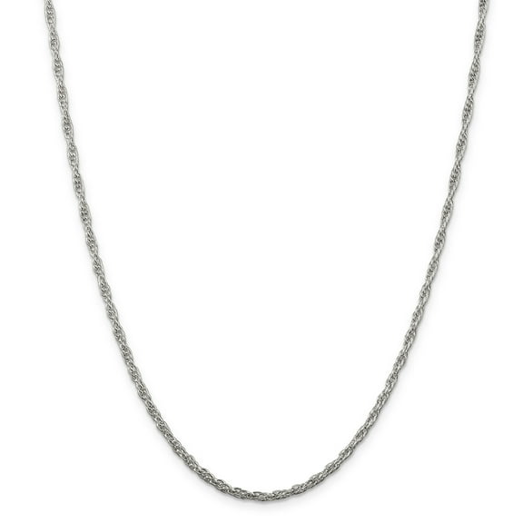 Primal Silver Sterling Silver 2.5mm Loose Rope Chain