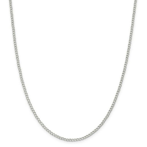 Primal Silver Sterling Silver 2.5mm Wide Curb Chain