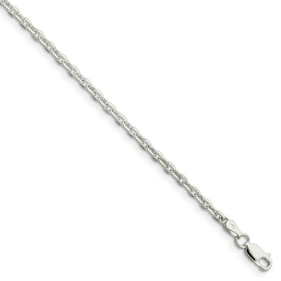 Primal Silver Sterling Silver 2.75mm Diamond-cut Cable Chain Bracelet