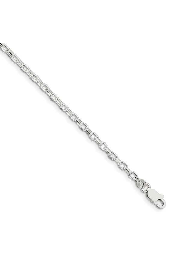 Sterling Silver 2.75mm Oval Rolo Bracelet