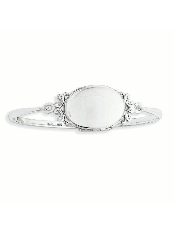 Sterling Silver 26mm Locket Bangle