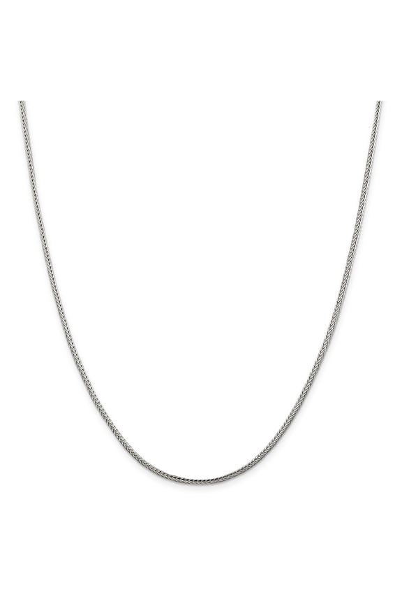 Sterling Silver 2mm Diamond-cut Round Franco Chain