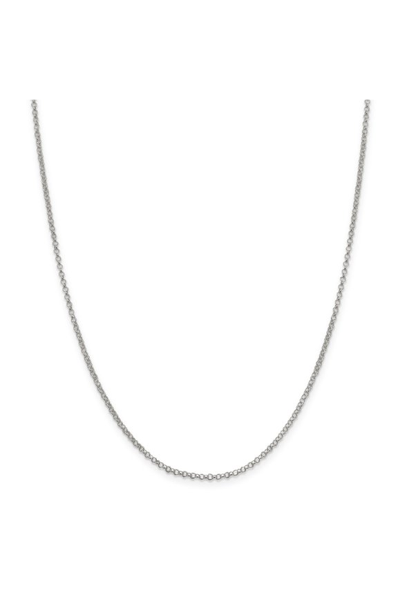 Sterling Silver 2mm Rolo Chain Anklet