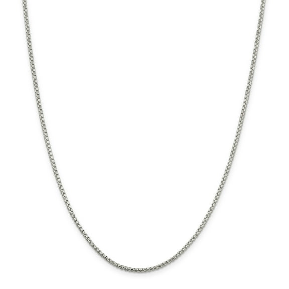 Primal Silver Sterling Silver 2mm Round Box Chain