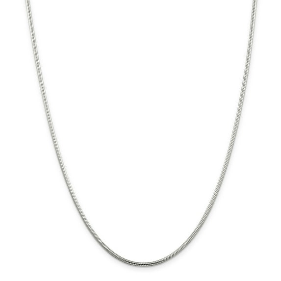 Primal Silver Sterling Silver 2mm Round Snake Chain