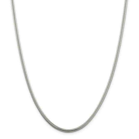 Primal Silver Sterling Silver 3.00mm Round Snake Chain