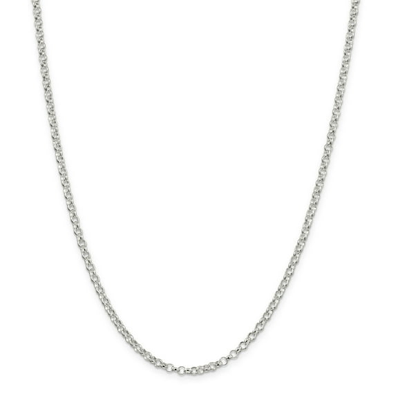 Primal Silver Sterling Silver 3.0mm Rolo Light Chain