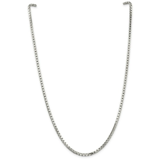 Primal Silver Sterling Silver 3.2mm Diamond-cut Box Chain
