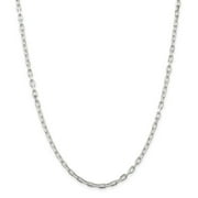 Primal Silver Sterling Silver 3.5mm Fancy Diamond-cut Open Link Cable Chain