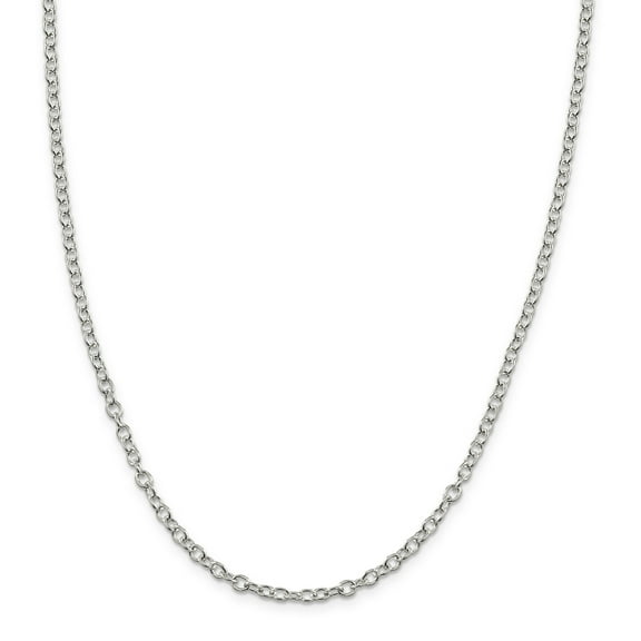 Primal Silver Sterling Silver 3.75mm Oval cable chain