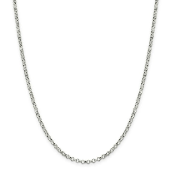 Primal Silver Sterling Silver 3mm Rolo Chain