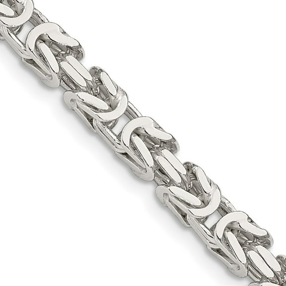 Primal Silver Sterling Silver 4.25mm Byzantine Chain