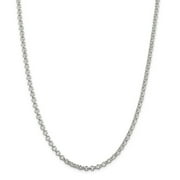 Primal Silver Sterling Silver 4.25mm Rolo Chain
