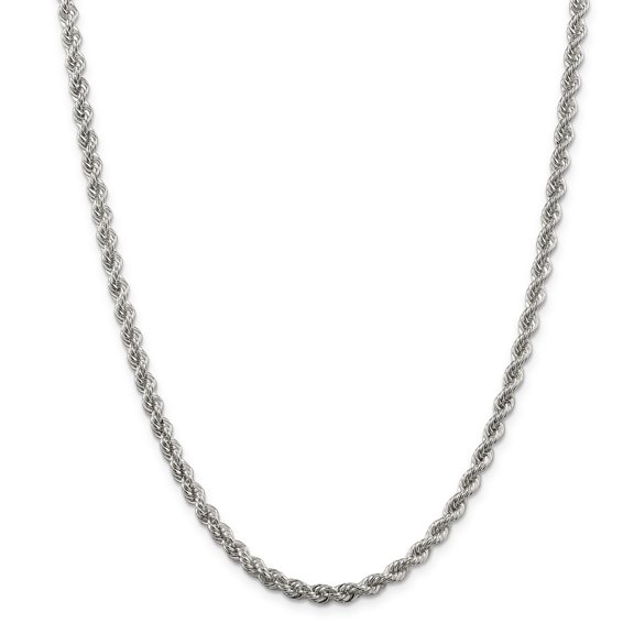 Primal Silver Sterling Silver 4.3mm Solid Rope Chain