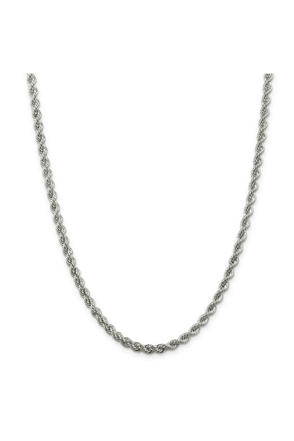Sterling Silver 4.3mm Solid Rope Chain