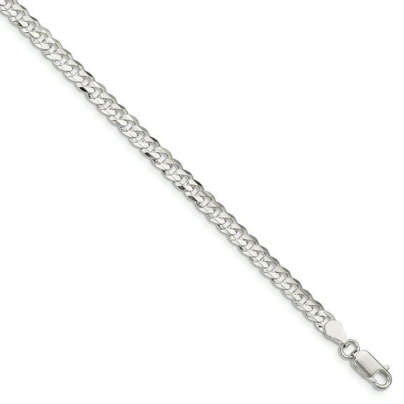 Primal Silver Sterling Silver 4.5mm Concave Beveled Curb Chain