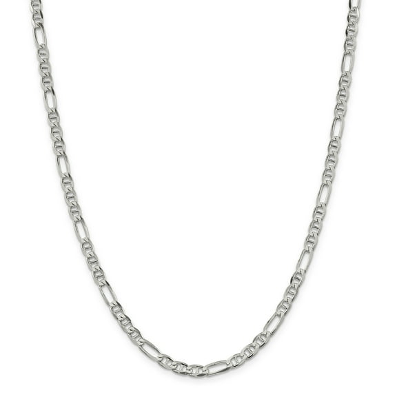 Primal Silver Sterling Silver 4.5mm Figaro Anchor Chain