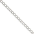 thumbnail image 1 of Primal Silver Sterling Silver 4.5mm Half round Wire Curb Chain Bracelet, 1 of 5