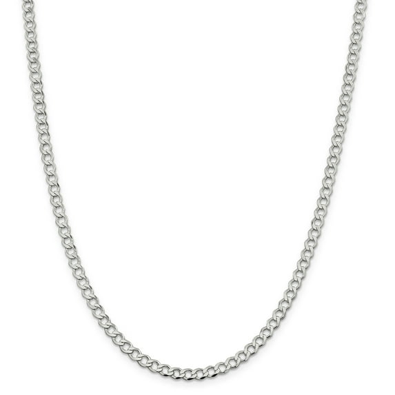 Primal Silver Sterling Silver 4.5mm Polished Flat Curb Chain