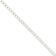 thumbnail image 1 of Primal Silver Sterling Silver 4.5mm Polished Half Round Wire Curb Chain, 1 of 9