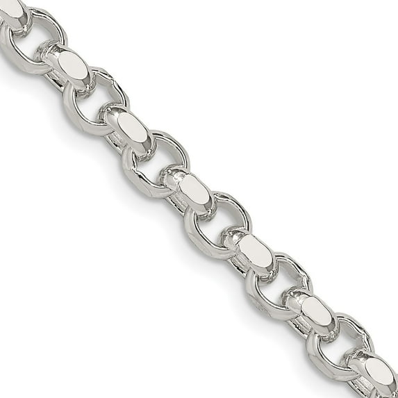 Primal Silver Sterling Silver 4mm Rolo Chain