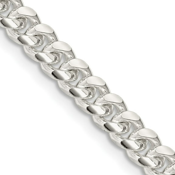 Primal Silver Sterling Silver 5mm Domed Curb Chain