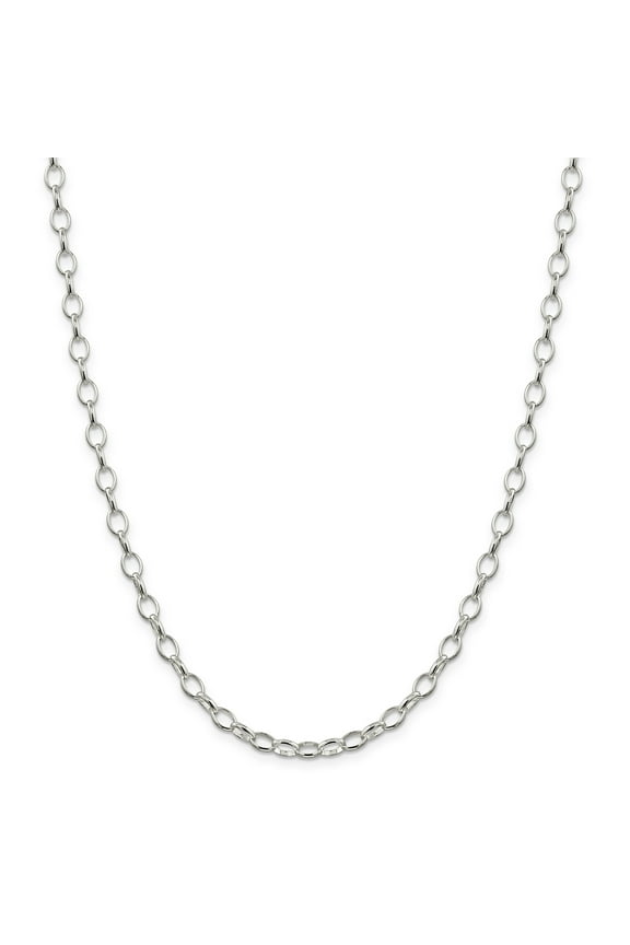 Sterling Silver 5mm Fancy Rolo Chain