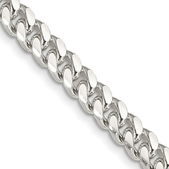 Primal Silver Sterling Silver 6.00mm Domed Curb Chain