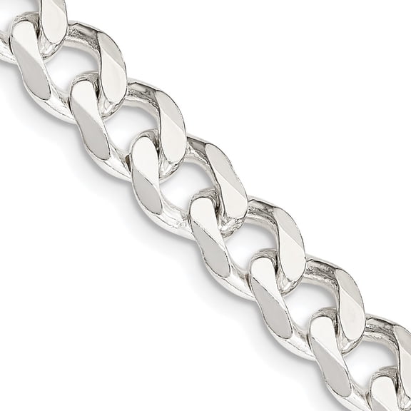 Primal Silver Sterling Silver 7.5mm Curb Chain