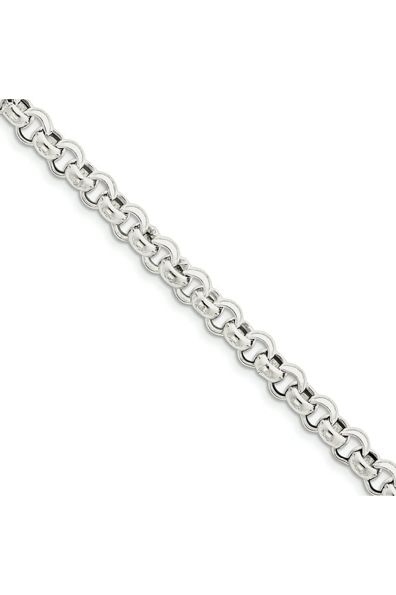 Sterling Silver 7.75mm Rolo Chain Bracelet