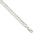 thumbnail image 1 of Primal Silver Sterling Silver 8.0mm Concave Beveled Curb Chain Bracelet, 1 of 4