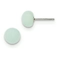 thumbnail image 1 of Primal Silver Sterling Silver 8-8.5mm Button Amazonite Post Earrings, 1 of 4